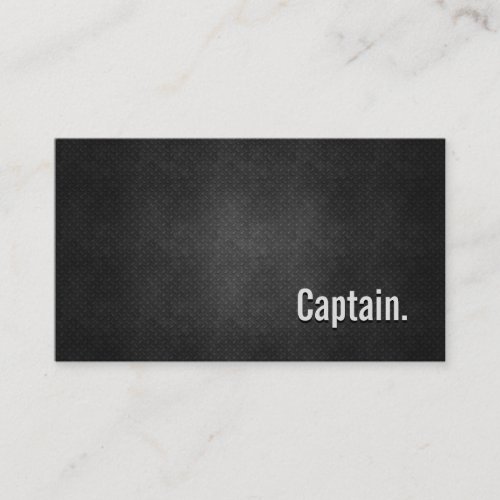 Captain Cool Black Metal Simplicity Business Cards