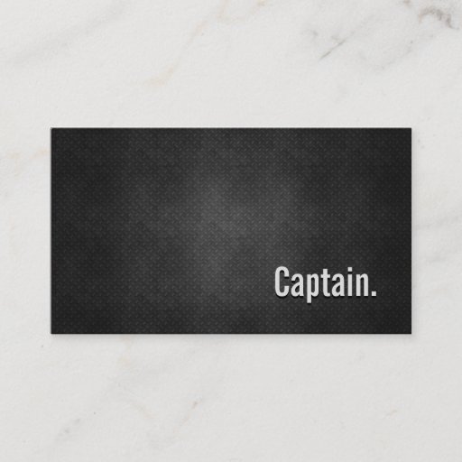 Customizable Captain Cool Black Metal Simplicity Business Cards