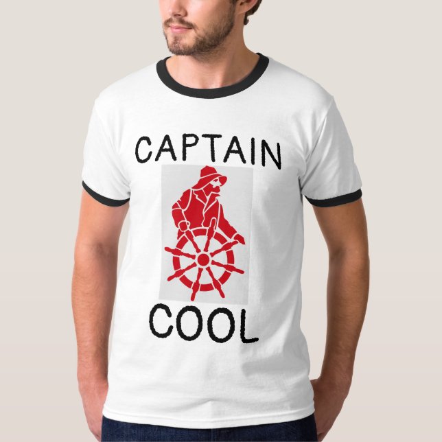 CAPTAIN COOL, FUNNY MEN'S T-Shirts (Front)