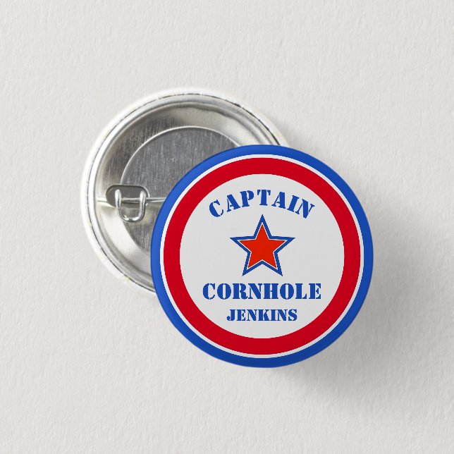 Captain Cornhole Button (Front & Back)