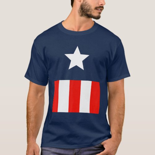 Captain Cosplay American Flag T_Shirt