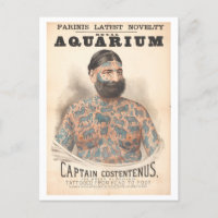 Captain Costentenus Tattooed Man Vintage