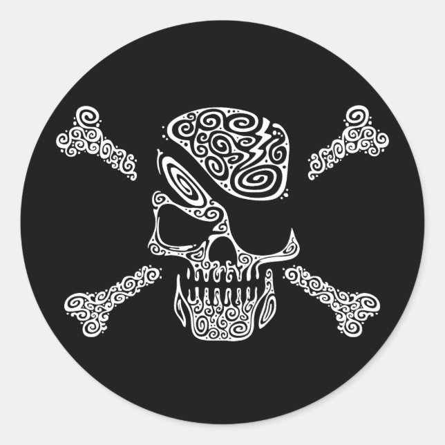 Captain Curly Classic Round Sticker (Front)