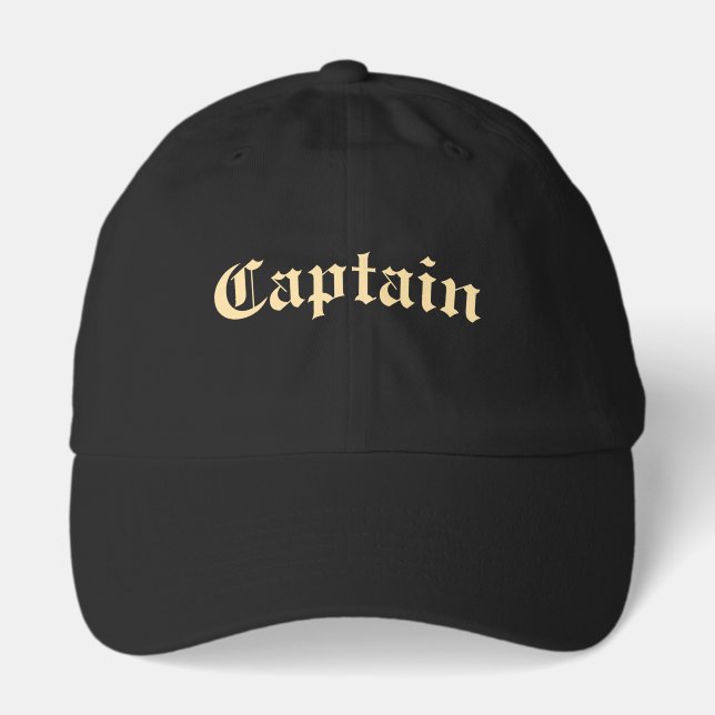 Captain Custom Text Printed Classic Dad-Cap Style  Hat (Front)