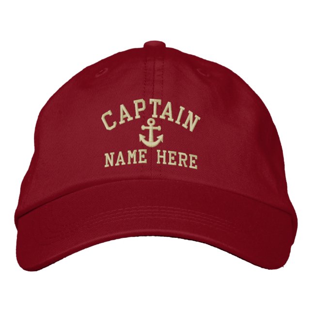 Captain - customizable embroidered baseball cap (Front)