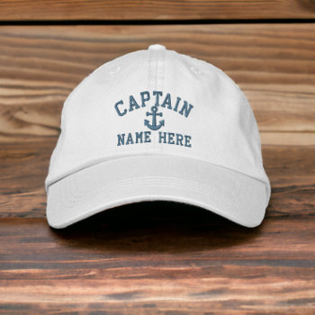 Captain - Customizable Embroidered Baseball Hat by Ricaso_Graphics at Zazzle