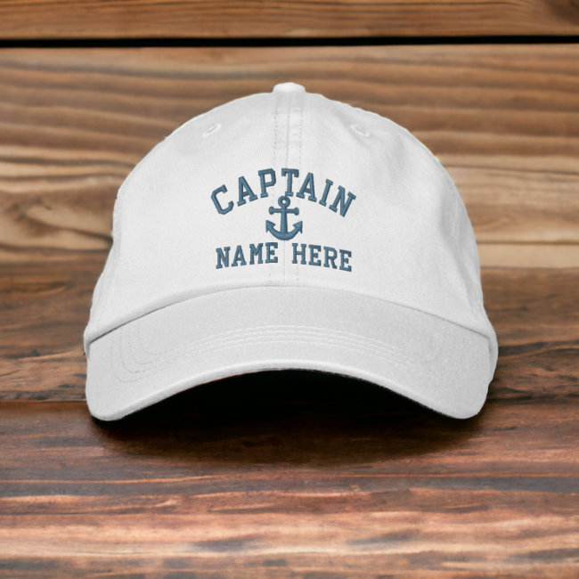 Captain - customizable embroidered baseball hat