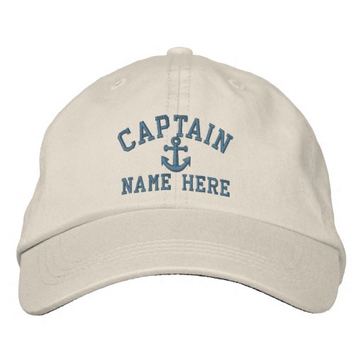 Captain - customizable embroidered baseball hat | Zazzle.com