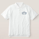 Captain - Customizable Embroidered Polo Shirt at Zazzle