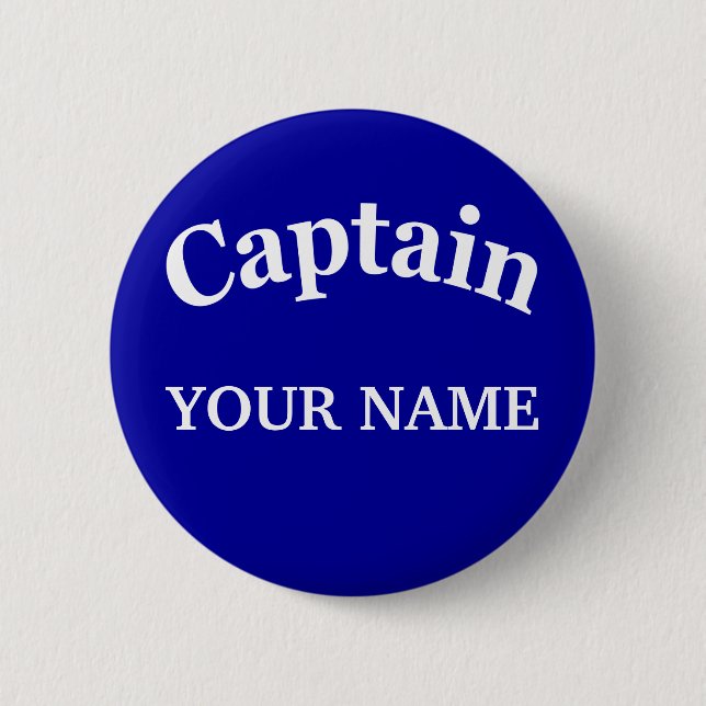 CAPTAIN - CUSTOMIZABLE PINBACK BUTTON (Front)