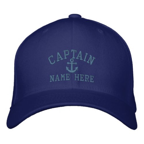 Captain _ customizable side text embroidered baseball cap