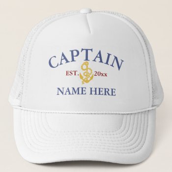 Captain - Customizable Trucker Hat by Ricaso_Graphics at Zazzle