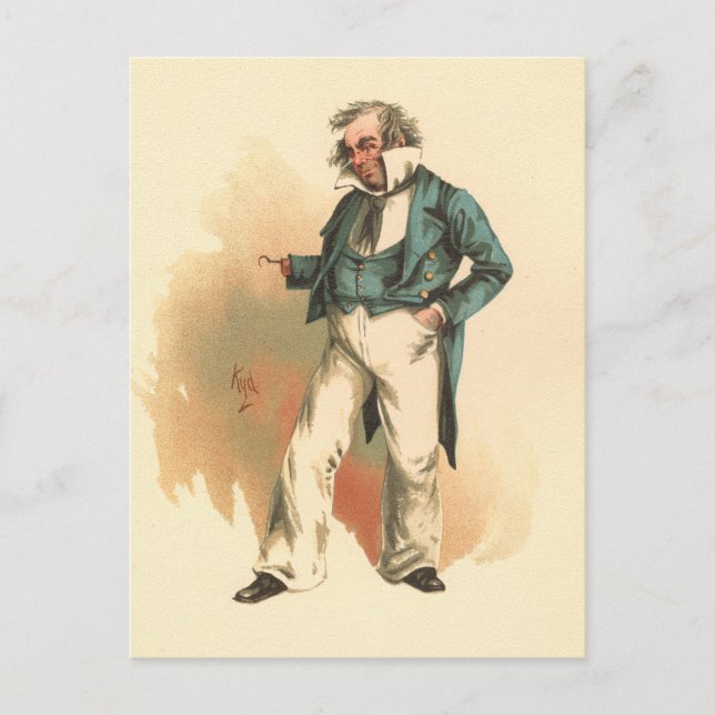 Captain Cuttle from Dombey and Son Postcard (Front)