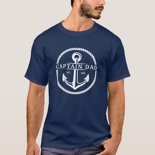 Captain Dad Anchor T_Shirt
