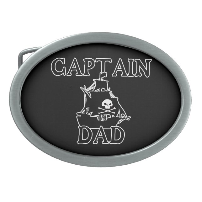 Captain Dad Belt Buckle (Front)