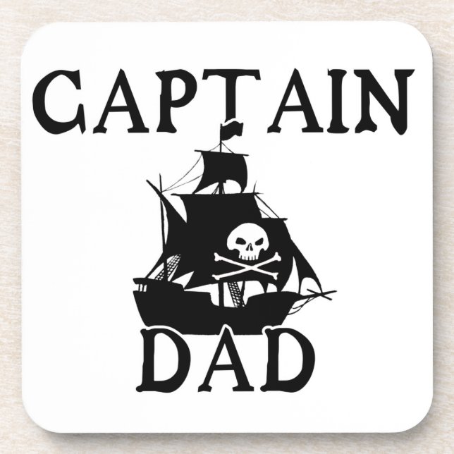 Captain Dad Beverage Coaster (Front)