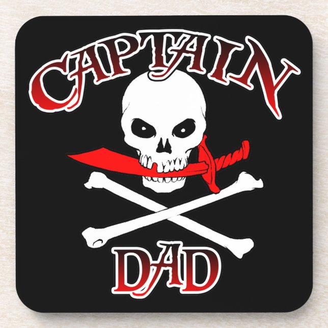 Captain Dad Beverage Coaster (Front)