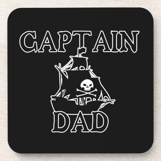 Captain Dad Beverage Coaster (Front)