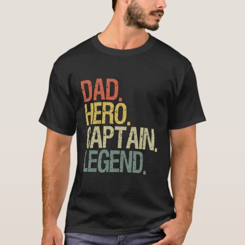 Captain Dad Boat T_Shirt