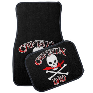 Captain Dad Car Set of 4 Mats