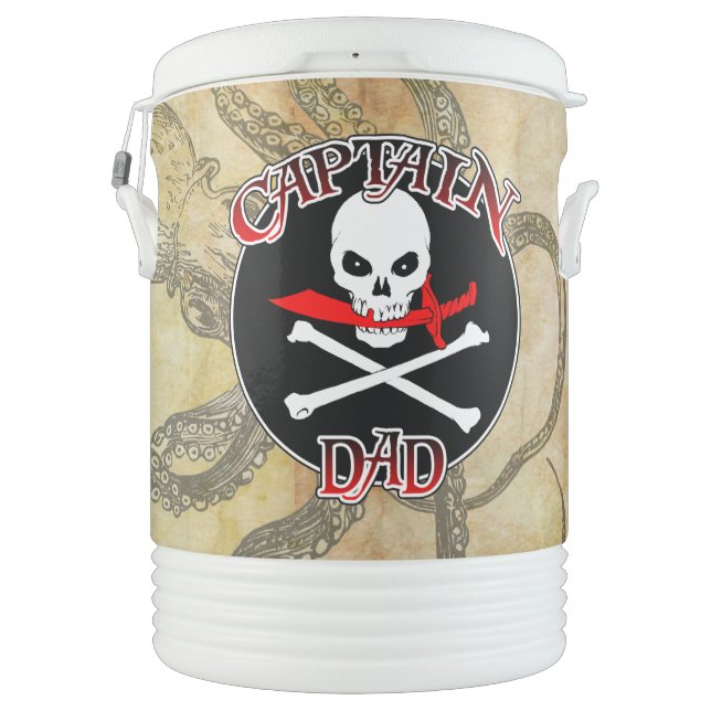 Captain Dad - Embraced by the Deep  Beverage Cooler (Back)