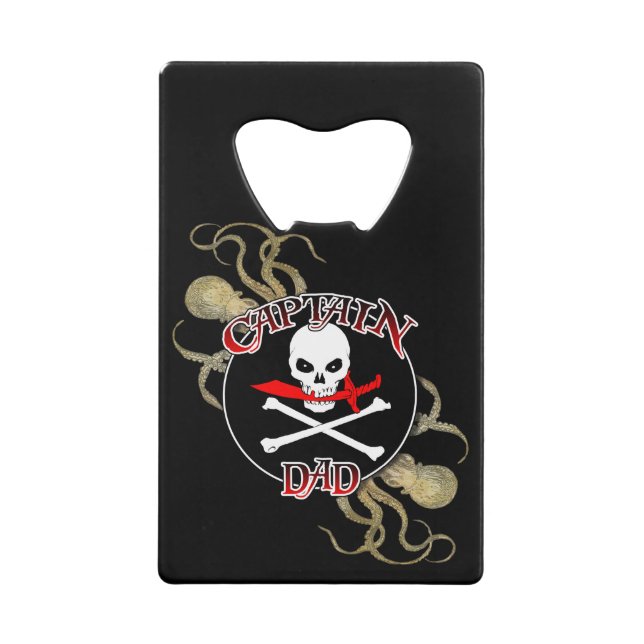 Captain Dad - Embraced by the Deep  Credit Card Bottle Opener (Front)