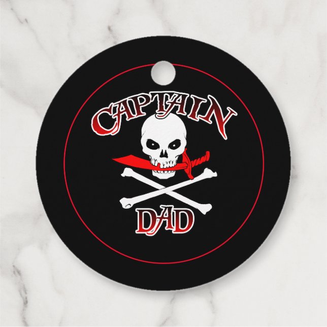 Captain Dad  Favor Tags (Back)