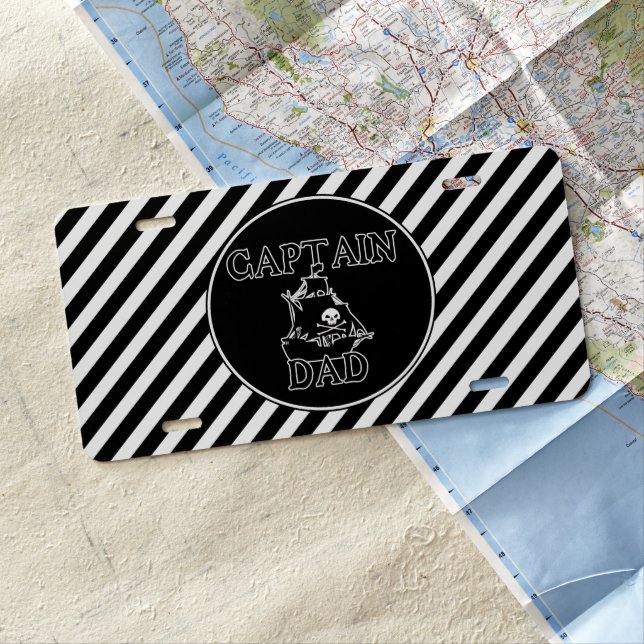 Captain Dad - Ghostly Galleon License Plate (In Situ)