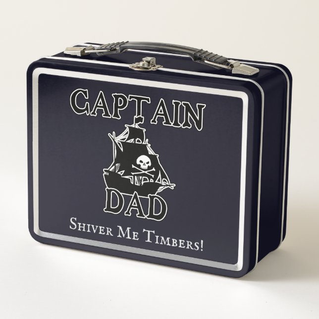 Captain Dad - Ghostly Galleon  Metal Lunch Box (Front)