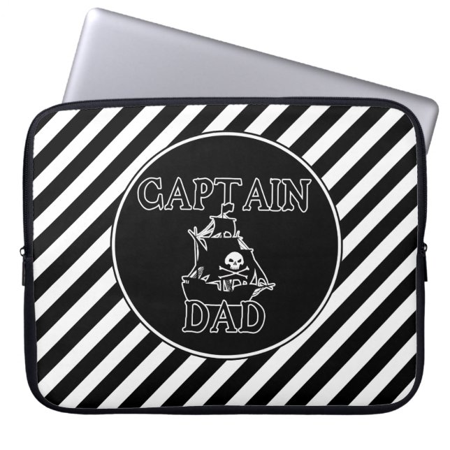 Captain Dad Laptop Sleeve (Front)