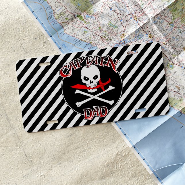 Captain Dad License Plate (In Situ)