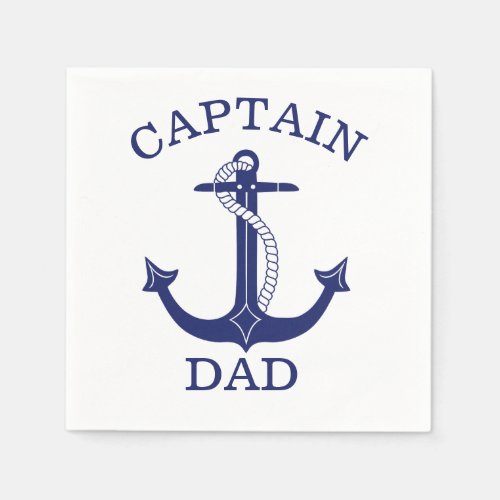 Captain Dad Nautical Anchor Napkins