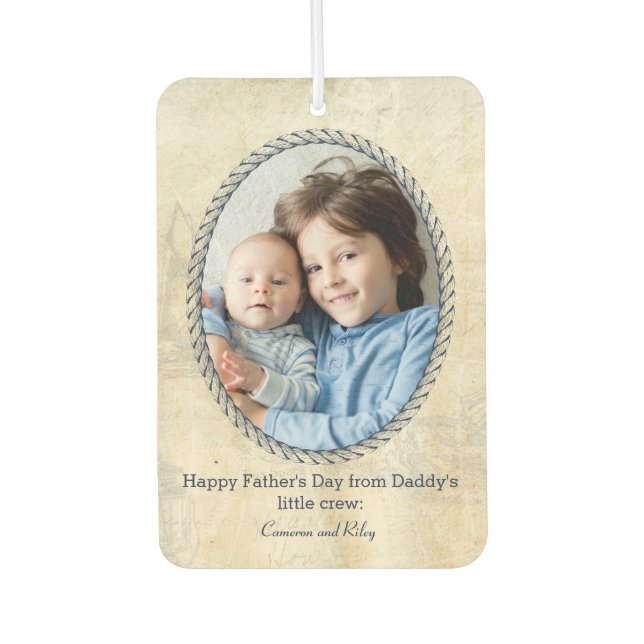 Captain Dad Photo Nautical Anchor Air Freshener (Front)