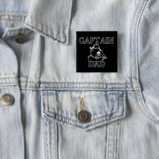 Captain Dad Pinback Button