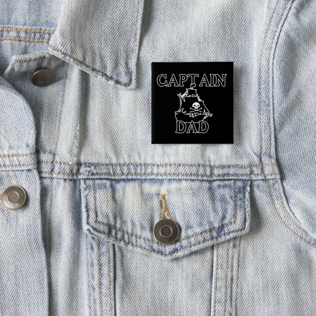 Captain Dad Pinback Button (In Situ)