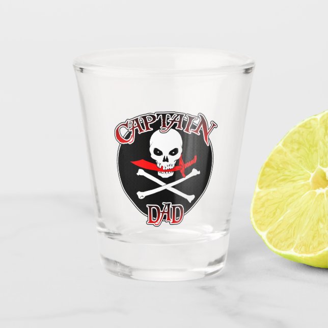 Captain Dad  Shot Glass (Front)
