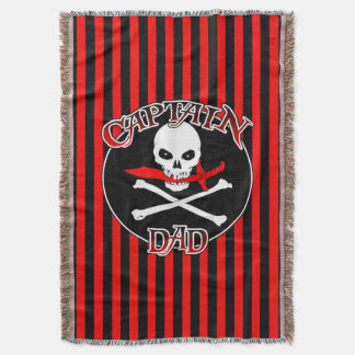 Captain Dad Throw Blanket