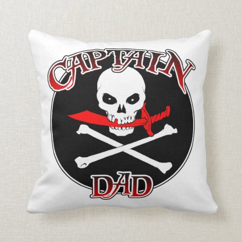 Captain Dad Throw Pillow