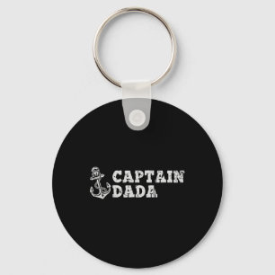 Captain Daddy Sailing Boating Vintage Boat Anchor Keychain