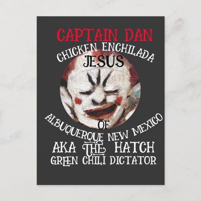 CAPTAIN DAN CHICKEN ENCHILADA JESUS ALBUQUERQUE NM INVITATION POSTCARD (Front)