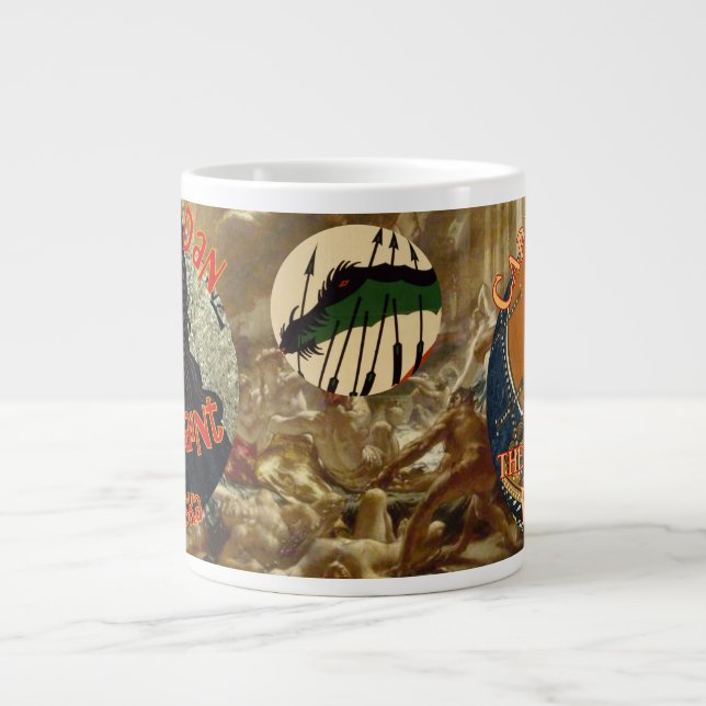 Captain Dan Halibut God of Whittier Alaska Giant Coffee Mug (Front)