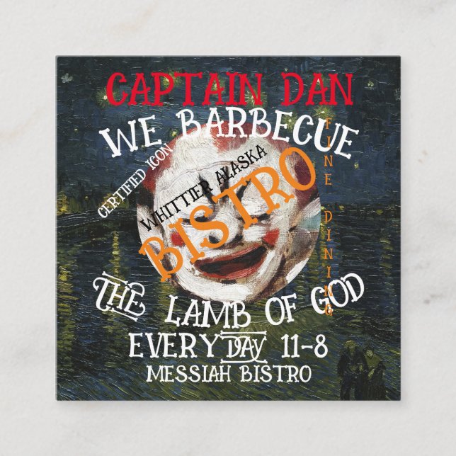 CAPTAIN DAN WE BARBECUE THE LAMB OF GOD EVERYDAY ENCLOSURE CARD (Front)