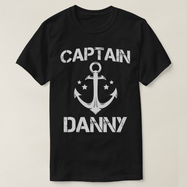 CAPTAIN DANNY Funny Birthday Personalized Name Boa T-Shirt (Design Front)