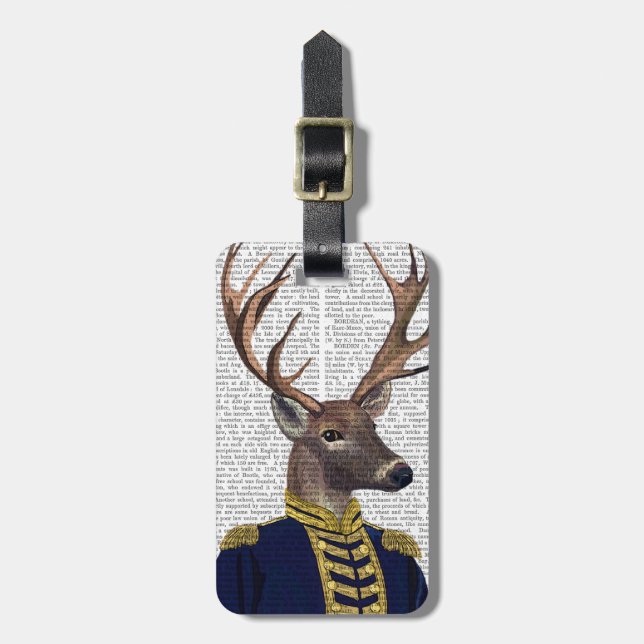 Captain Deer Luggage Tag (Front Vertical)
