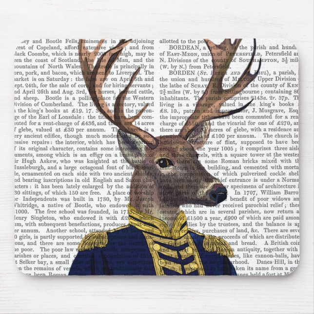 Captain Deer Mouse Pad (Front)