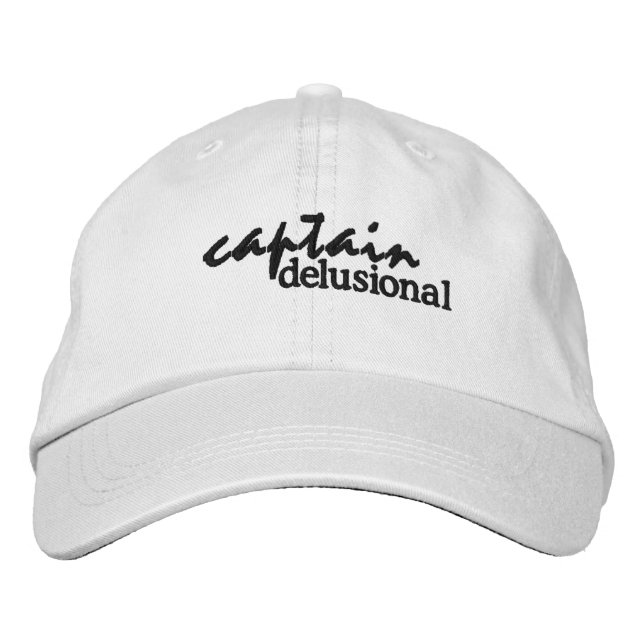 Captain Delusional Embroidered Baseball Cap (Front)