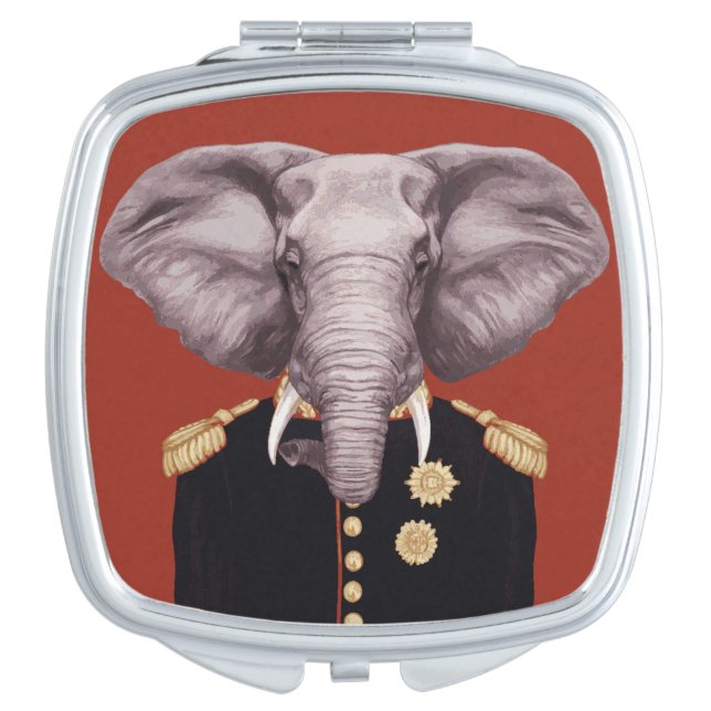 Captain Elephant Compact Mirror (Front)