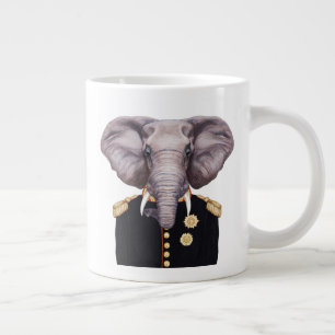 Captain Elephant Giant Coffee Mug