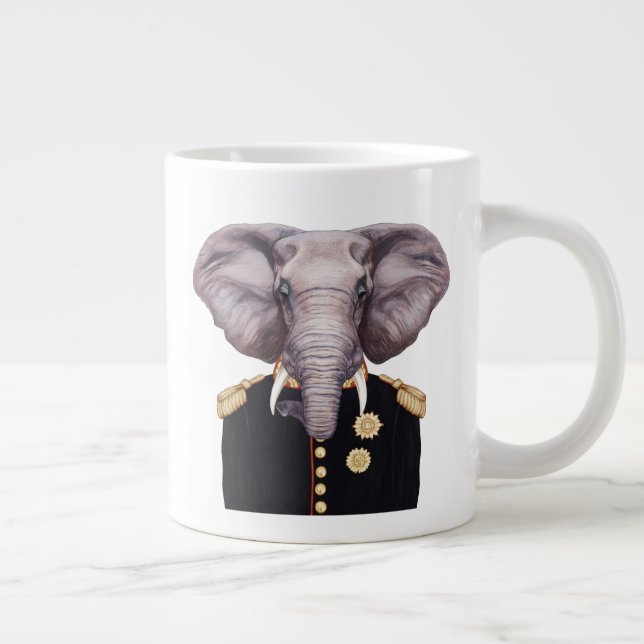 Captain Elephant Giant Coffee Mug (Right)