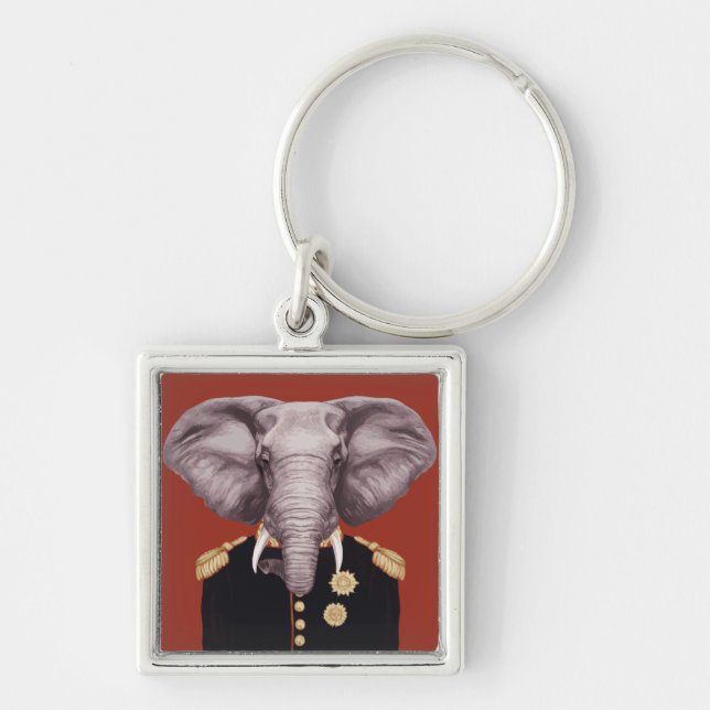 Captain Elephant Keychain (Front)